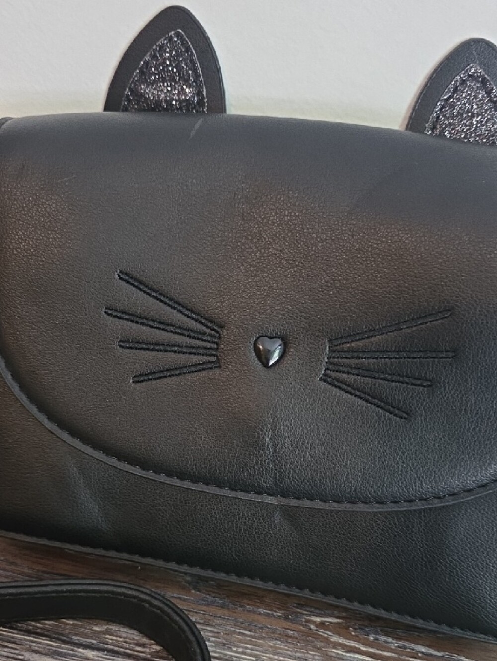 Black Cat-Ear Crossbody Bag - Cute Women's Shoulder Bag - Picture 2 of 4